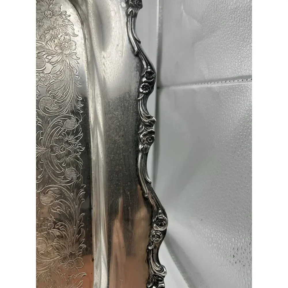Silverplate International Silver Co. “American Rose” Serving Platter